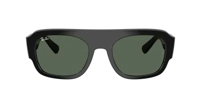 Ray Ban Shield-frame Tinted Sunglasses In Black