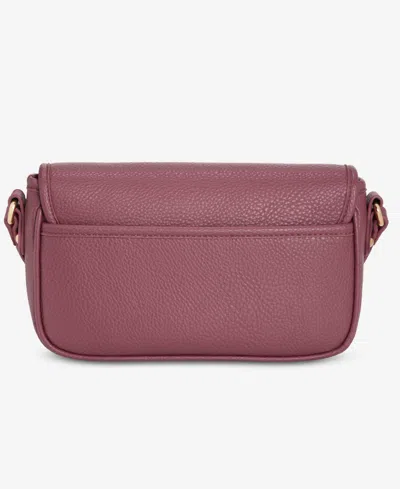 Giani Bernini Pebble East West Small Flap Crossbody, Exclusively At Macy's In Burgundy
