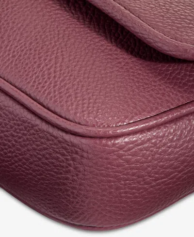 Giani Bernini Pebble East West Small Flap Crossbody, Exclusively At Macy's In Burgundy