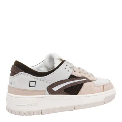 Date Low-top Sneakers In Logic Fondo Crust Leather And Suede In Neutral