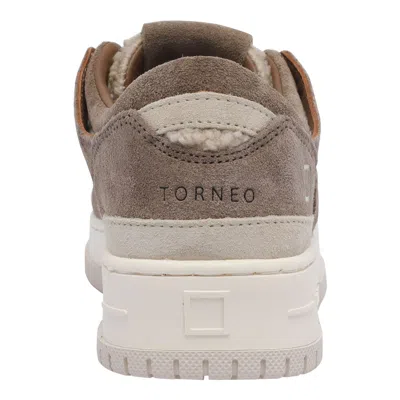 Date Torneo Teddy Suede-leather Sneakers In Brown