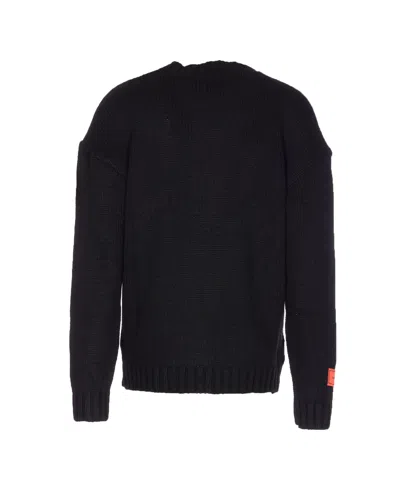 Vision Of Super Heart-embroidered Button Cardigan In Black