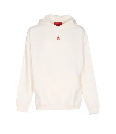 Vision Of Super Hoodie With Embroidered Flame In White