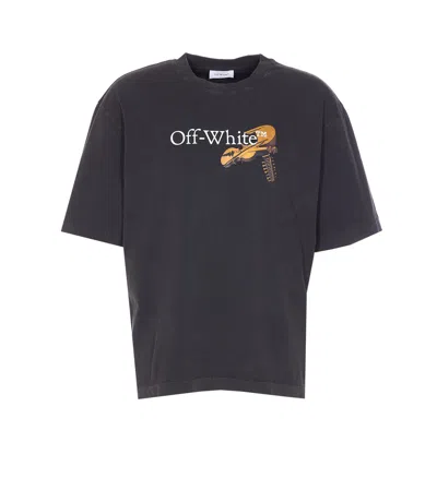 Off-white Washed Black Cupid Arrow Skate Logo T-shirt