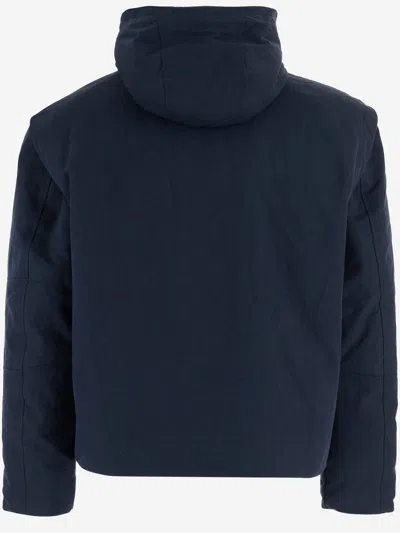 K-way Cotton Blend Jacket With Multiple Pockets In Animal Print