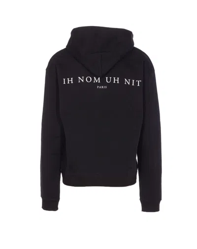 Ih Nom Uh Nit Hooded Sweater With Front Pocket And Print In Animal Print