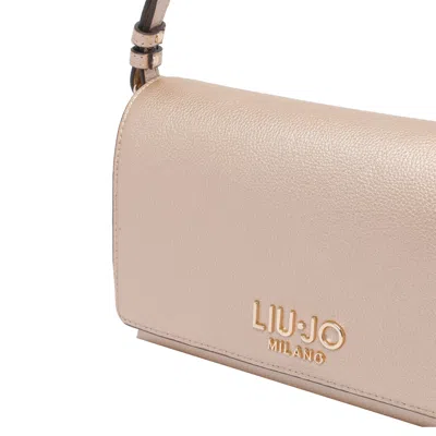 Liu •jo Small Rectangular Crossbody Bag With Adjustable Strap In Neutral