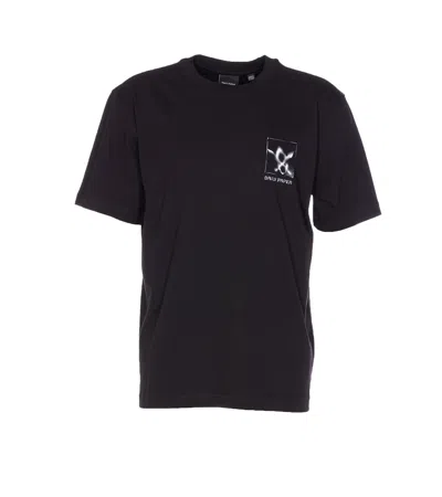 Daily Paper Shadow Grid Print T-shirt In Black