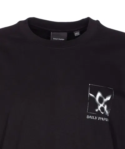 Daily Paper Shadow Grid Print T-shirt In Black