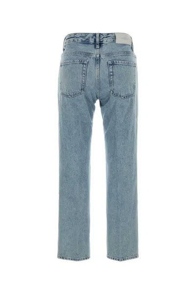 7 For All Mankind Faded Wash Five-pocket Denim Trousers In Blue