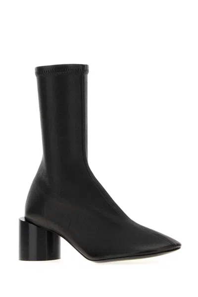 Jil Sander Stylish Ankle Boots Block Heel In Black