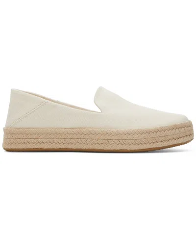 Toms Women's Carolina Twill Espadrille Slip On In Neutral