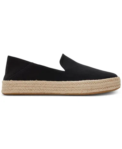Toms Carolina Platform Espadrille Sneaker In Black