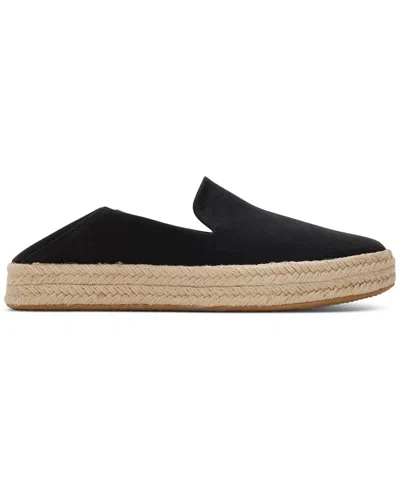 Toms Carolina Platform Espadrille Sneaker In Black