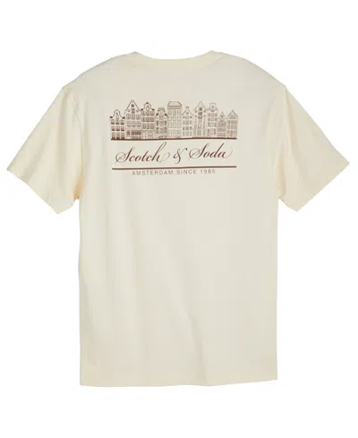 Scotch & Soda Logo Cotton Graphic T-shirt In White