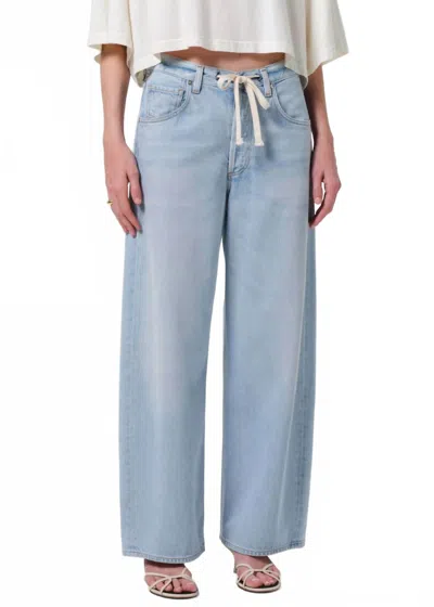 Citizen Of Humanity Brynn Drawstring Trouser Pants In Portola In Blue