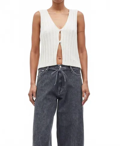 Samsoe Saharper High Waist Jeans In Grey In White