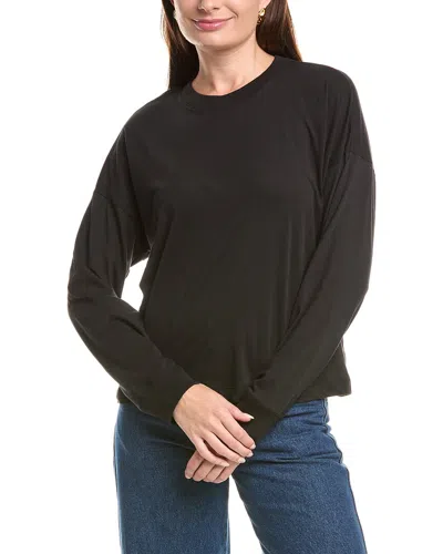 Vince Dropped-shoulder Pullover In Black