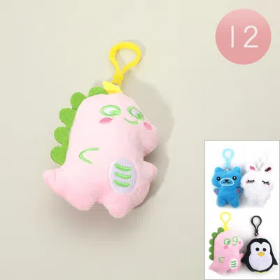 Fashnzfab 12pcs - Mini Plush Animal Keychains / Bag Charms In Multi