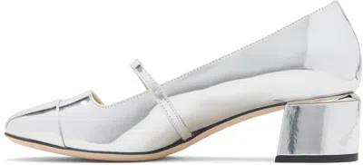 Jimmy Choo Nuur Long Sleeves Boat Neck Sweater In Silver