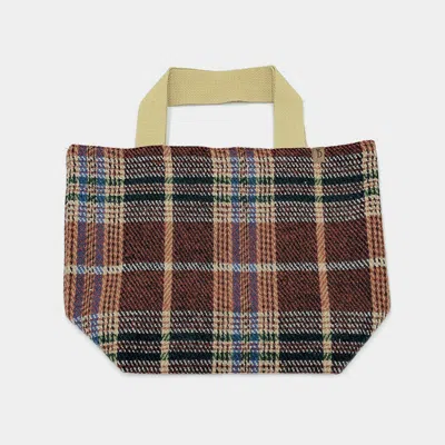 Fashnzfab Plaid Check Patterned Tote Bag In Multi