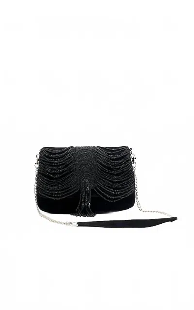 America & Beyond Midnight Noir Clutch In Black In Black