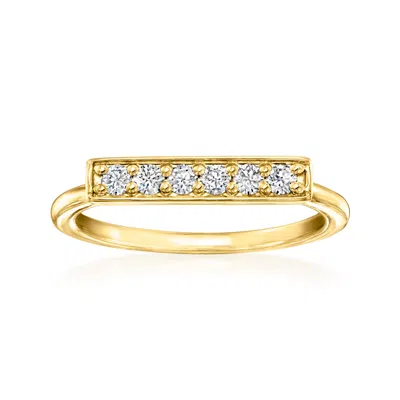 Rs Pure By Ross-simons Lab-grown Diamond Bar Ring In 18kt Gold Over ...