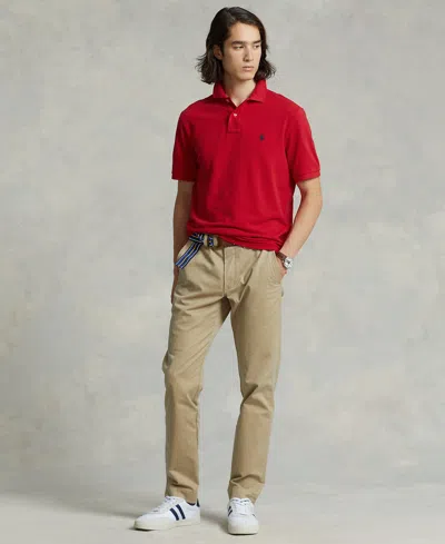 Polo Ralph Lauren Classic Fit Mesh Polo Shirt In Red