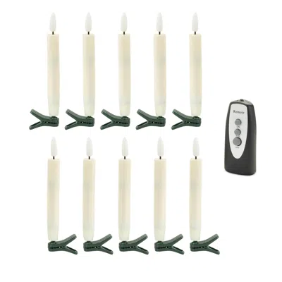Hivvago Led Clip-on Taper Candle (set Of 10) In Multi