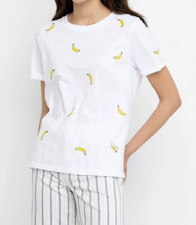 Lisa Todd Bananas Cotton Tee-shirt In White