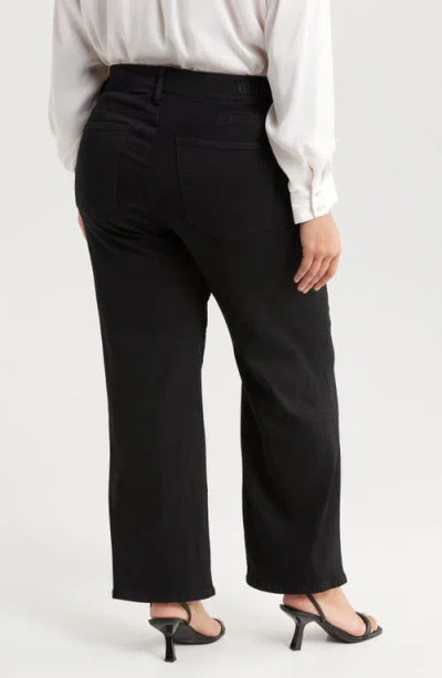 Kut From The Kloth Lucy Double Button Wide Leg Jeans In Black