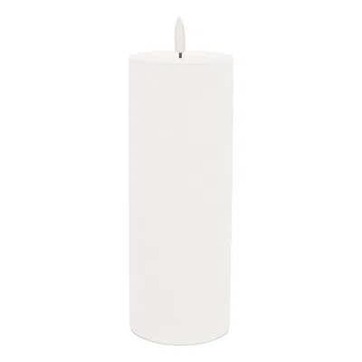 Hivvago Fia Wick White Pillar Candle (set Of 2) In White
