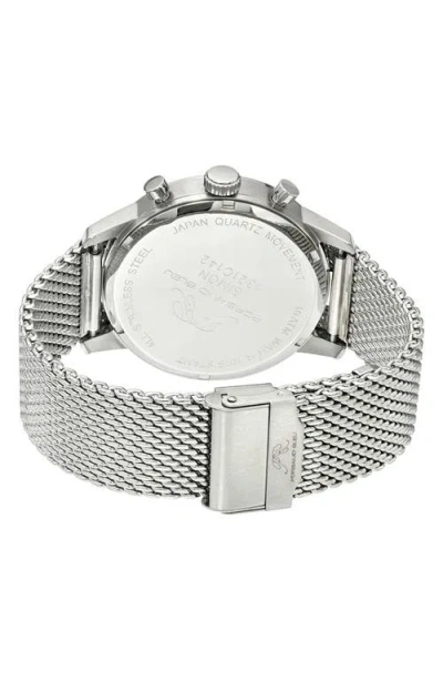 Porsamo Bleu Simon Mesh Strap Chronograph Watch, 44mm In Metallic