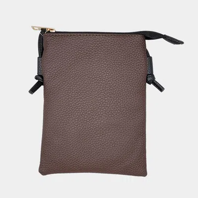 Fashnzfab Faux Leather Crossbody Bag In Brown