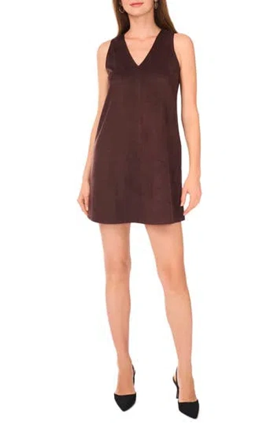 1.state Sleeveless Faux Suede Tank Dress In Brown