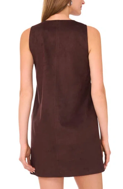 1.state Sleeveless Faux Suede Tank Dress In Brown