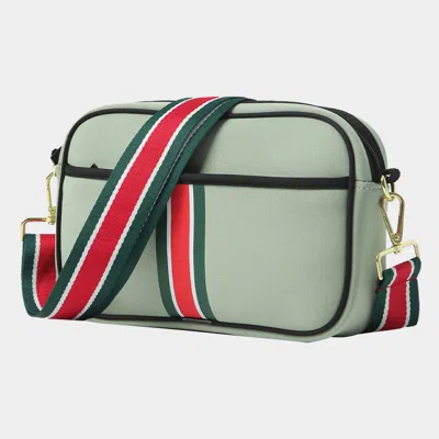 Fashnzfab Color Block Detailed Solid Crossbody Bag In Green