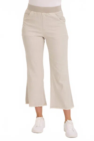Wearables Lorilei Twill Flare Pull-on Pant In Beige In Neutral