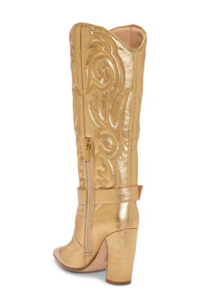 Vince Camuto Biancaa Pointed Toe Western Boot In Gold