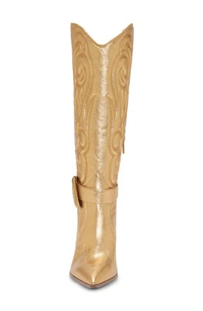 Vince Camuto Biancaa Pointed Toe Western Boot In Gold