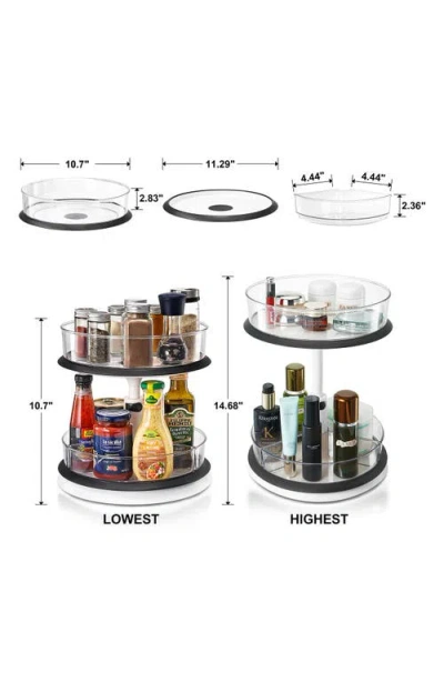 Sorbus 2-tier Lazy Susan Rotating Kitchen Organizer In Transparent