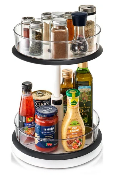 Sorbus 2-tier Lazy Susan Rotating Kitchen Organizer In Transparent