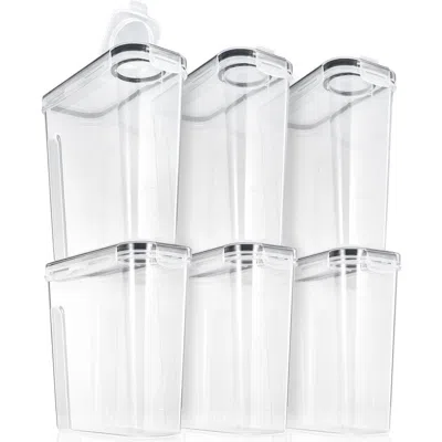 Sorbus 6-pack Airtight Cereal Storage Containers In Transparent