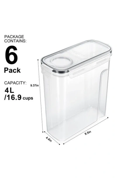 Sorbus 6-pack Airtight Cereal Storage Containers In Transparent