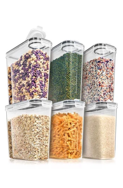 Sorbus 6-pack Airtight Cereal Storage Containers In Transparent