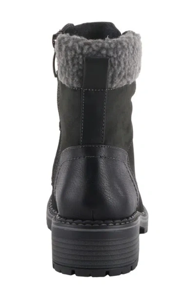Patrizia By Spring Step Jordyn Faux Fur Lined Lug Sole Boot In Black