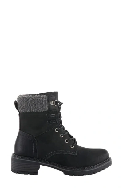 Patrizia By Spring Step Jordyn Faux Fur Lined Lug Sole Boot In Black