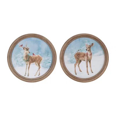 Hivvago Deer Frame (set Of 2) In Brown