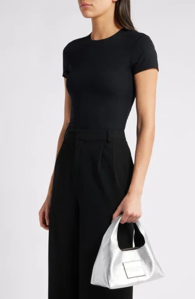 Marc Jacobs The Mini Leather Sack Bag In Silver