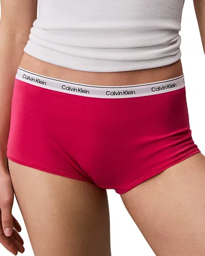 Calvin Klein Modern Logo Boyshorts In Red